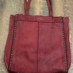 Fair Harbor Burgundy and Black Tote